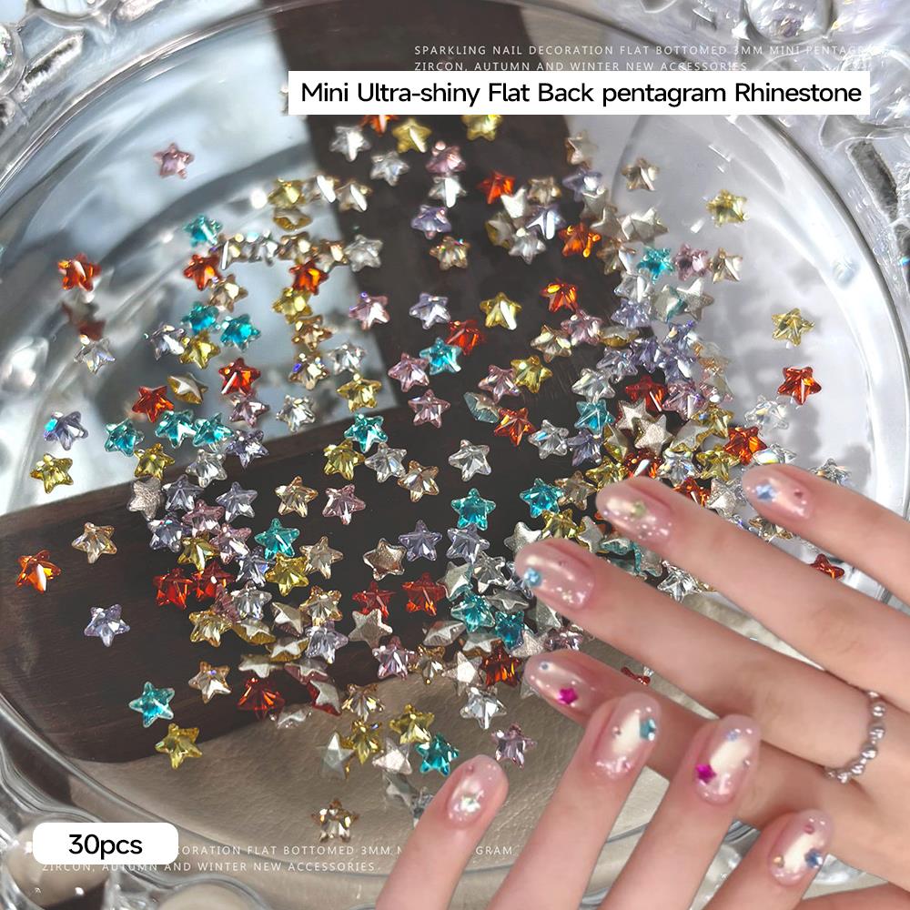 Y2K Tech Accessories - 30 Buah Berlian Imitasi Seni Kuku