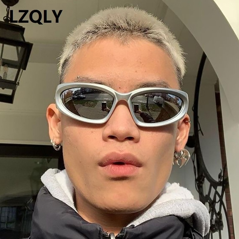 Y2K Tech Accessories - Y2k kacamata hitam Punk untuk pria