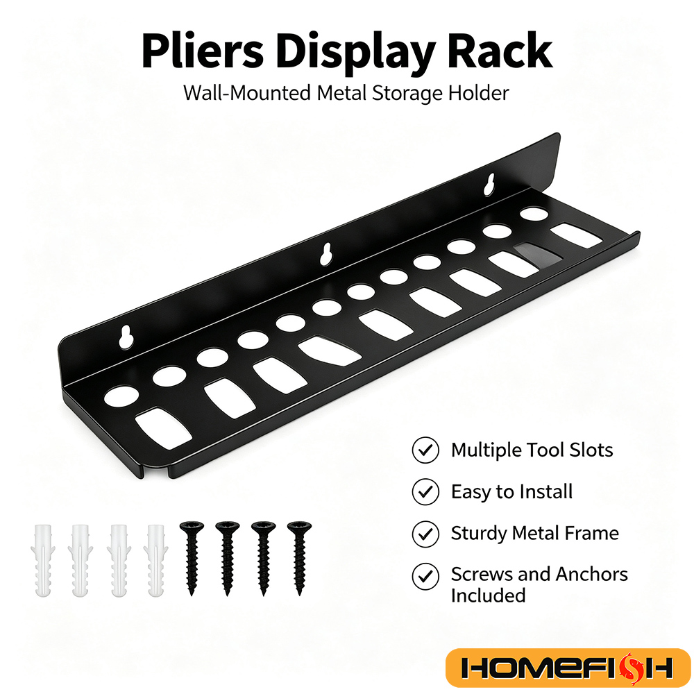 Tech Accessories Holder - Rak Penyimpanan Perkakas Dinding, Gantungan Rel