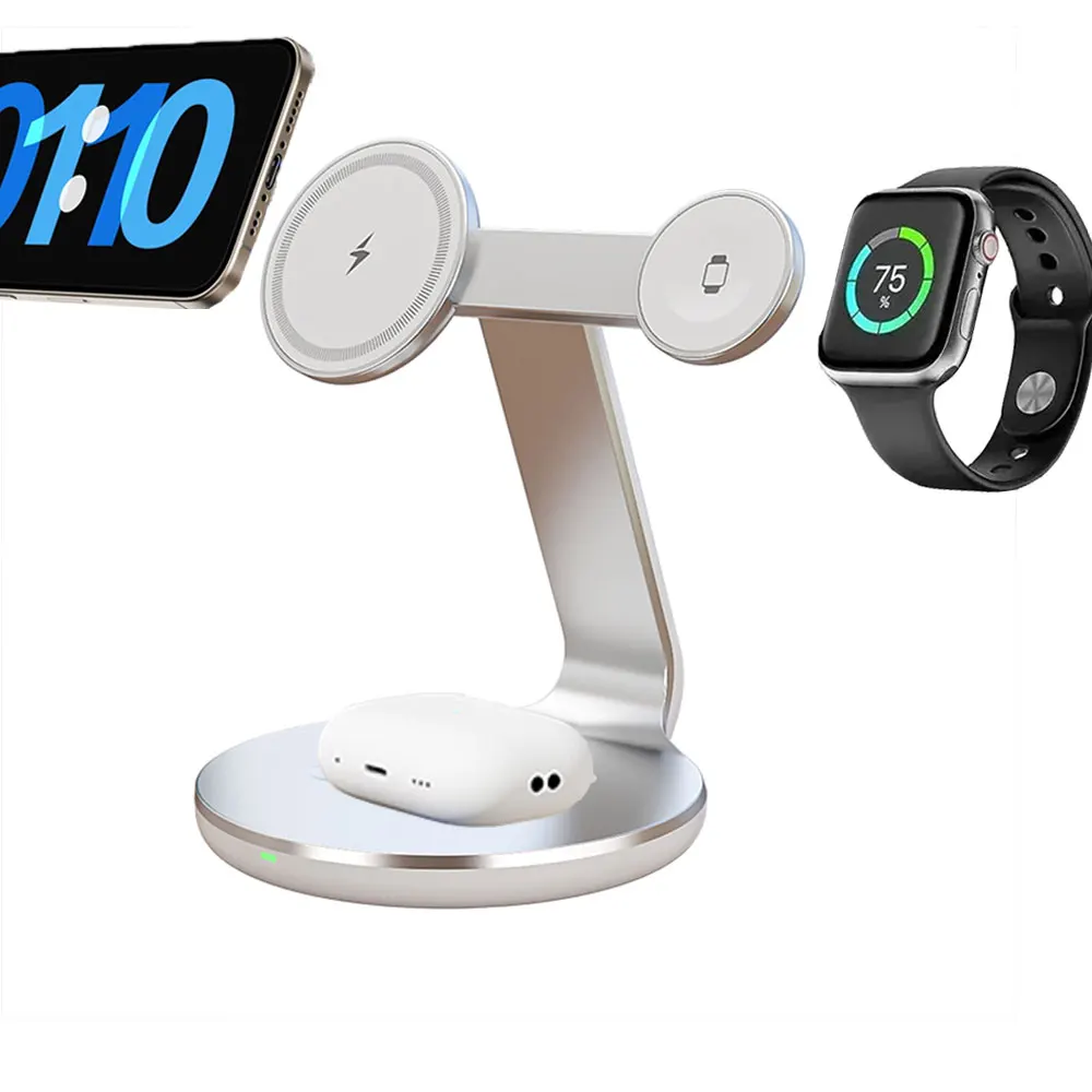 Wireless Charger 3 In 1 - Stasiun Pengisian Daya Nirkabel 3 in