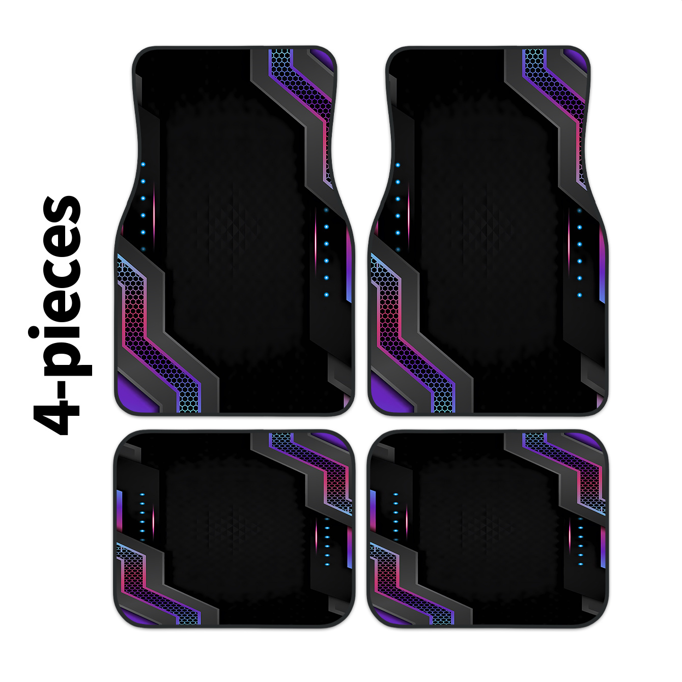 Tech Protect Accessories - 4 buah Karpet Mobil Cetak 2D