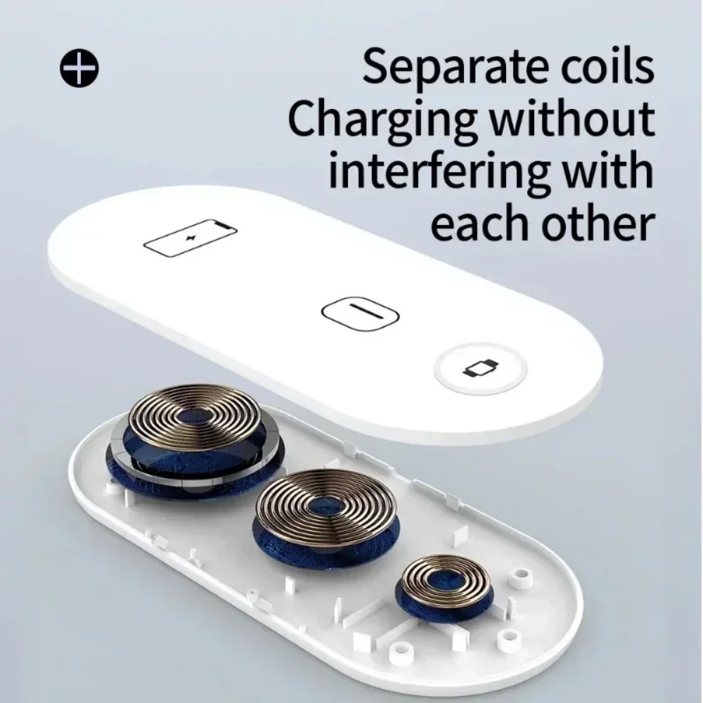 Wireless Charger 3 In 1 - Alas Pengisi Daya Nirkabel 3-in-1, Stasiun