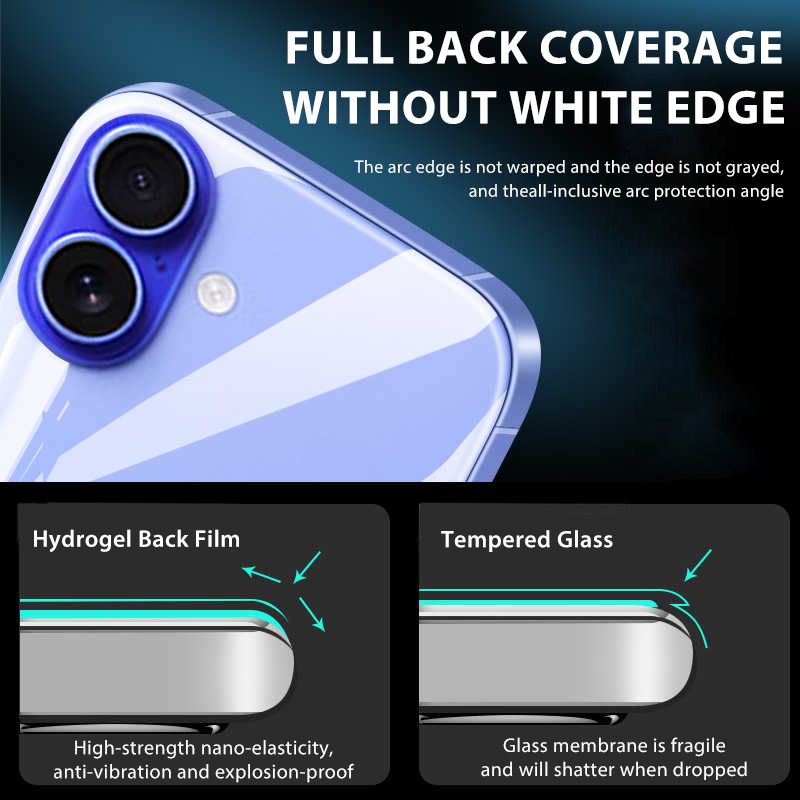 4-1 buah Film hidrogel belakan - Tech Accessories Apple ulasan dan harga