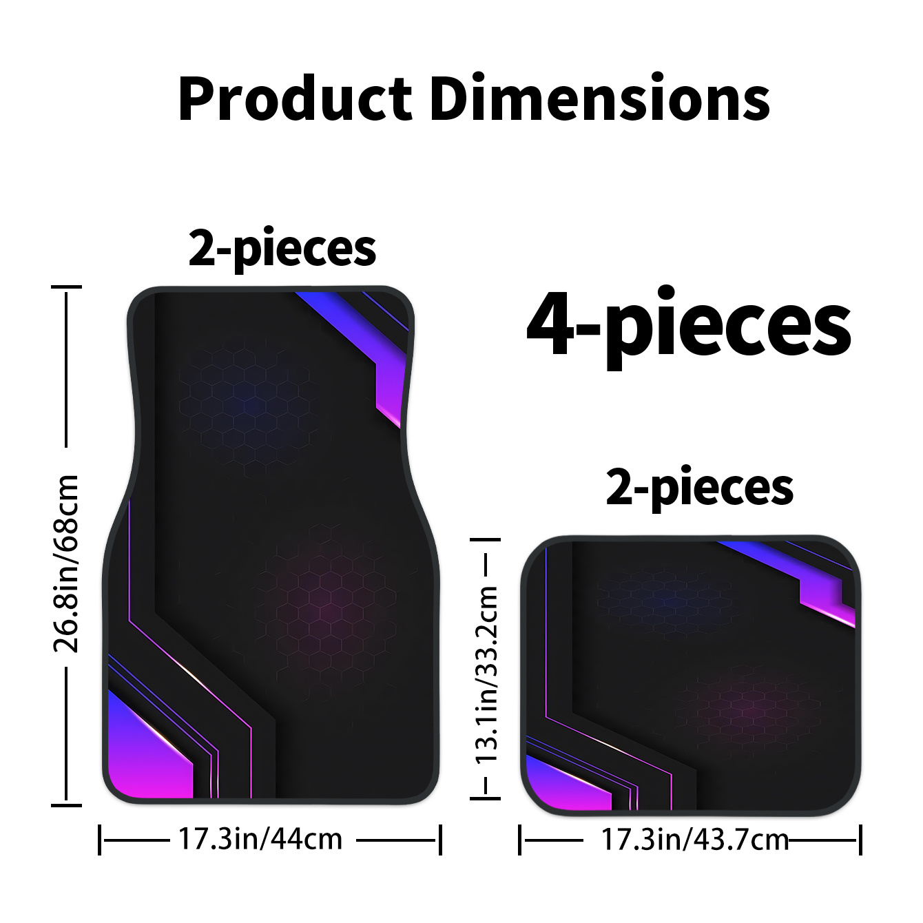 4pcs Karpet Mobil 2D Pola Geom - Tech Protect Accessories ulasan dan harga