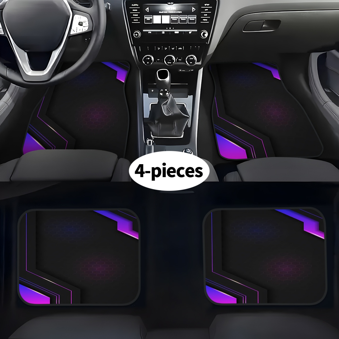 4pcs Karpet Mobil 2D Pola Geom - Tech Protect Accessories ulasan dan harga