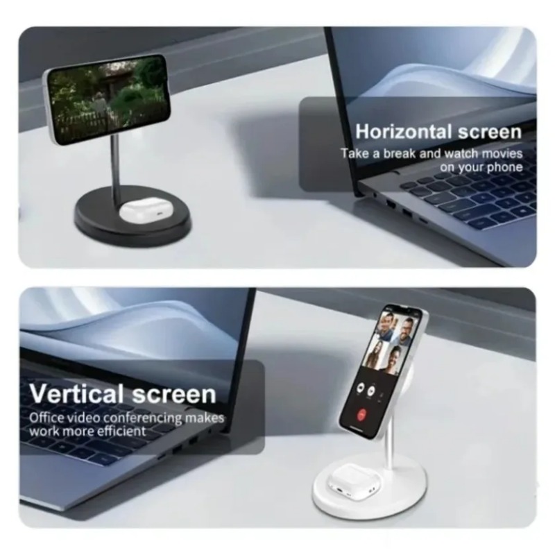 Stasiun Pengisian Daya Nirkabe - Wireless Charger 3 In 1 ulasan dan harga