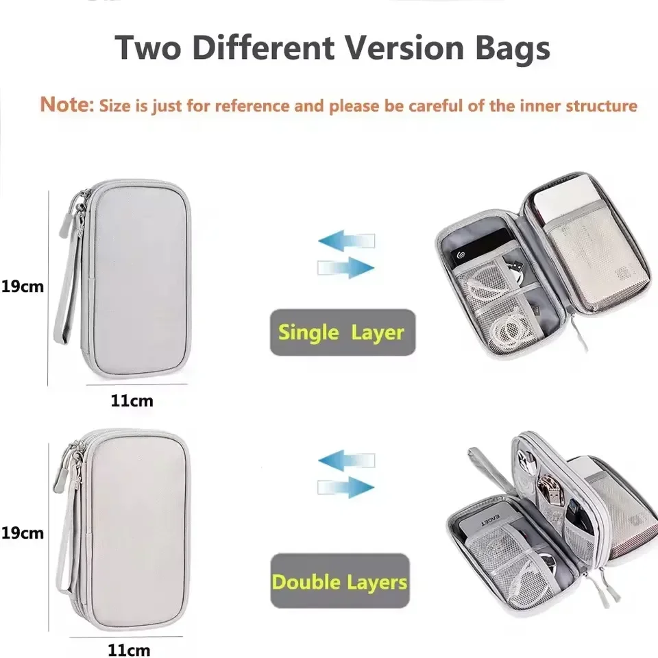 Tas Kabel Perjalanan Portabel, - Travel Cable Organizer ulasan dan harga