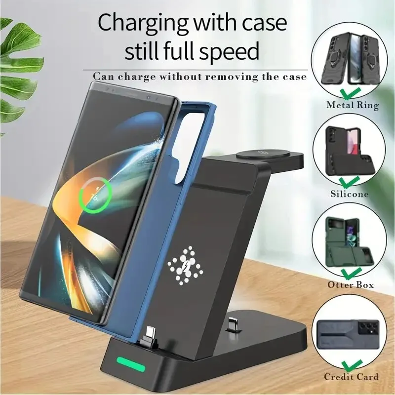 Stasiun pengisian daya 3 dalam - Wireless Charger 3 In 1 ulasan dan harga