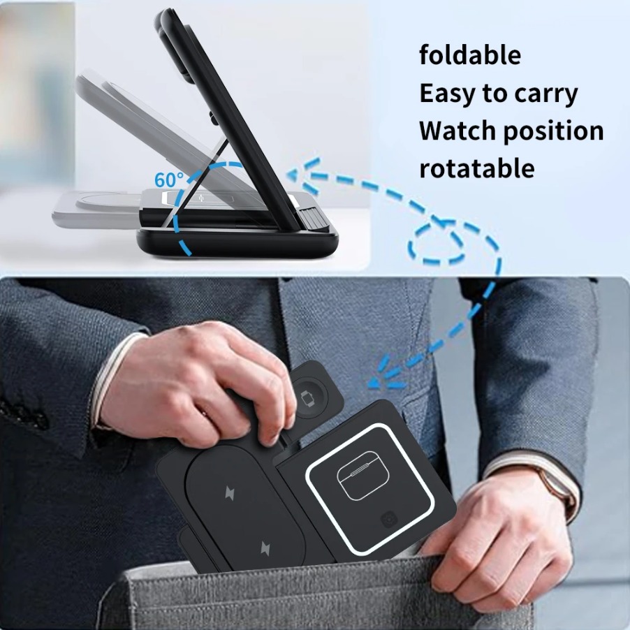 Dudukan Pengisi Daya Nirkabel  - Wireless Charger 3 In 1 ulasan dan harga