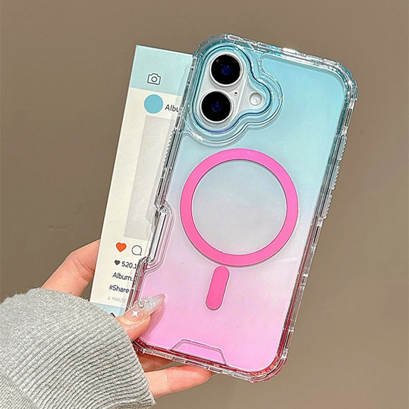 Casing Anti-Shock 3IN1 Gradien - Wireless Charger 3 In 1 ulasan dan harga