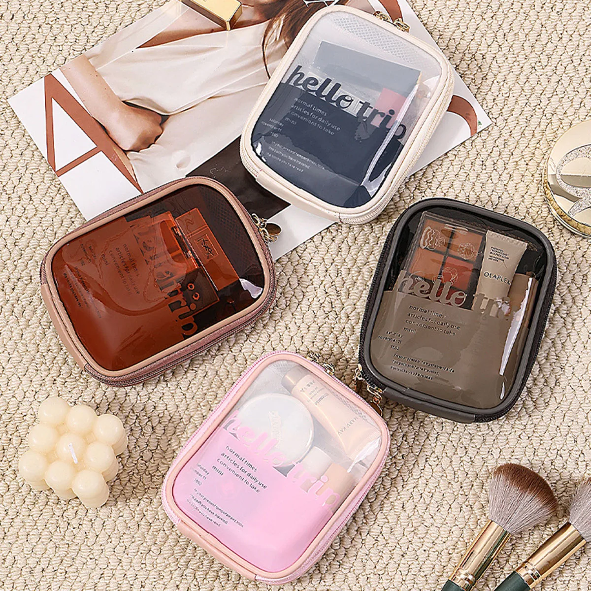 Kantong Kosmetik Transparan Po - Travel Cable Organizer ulasan dan harga