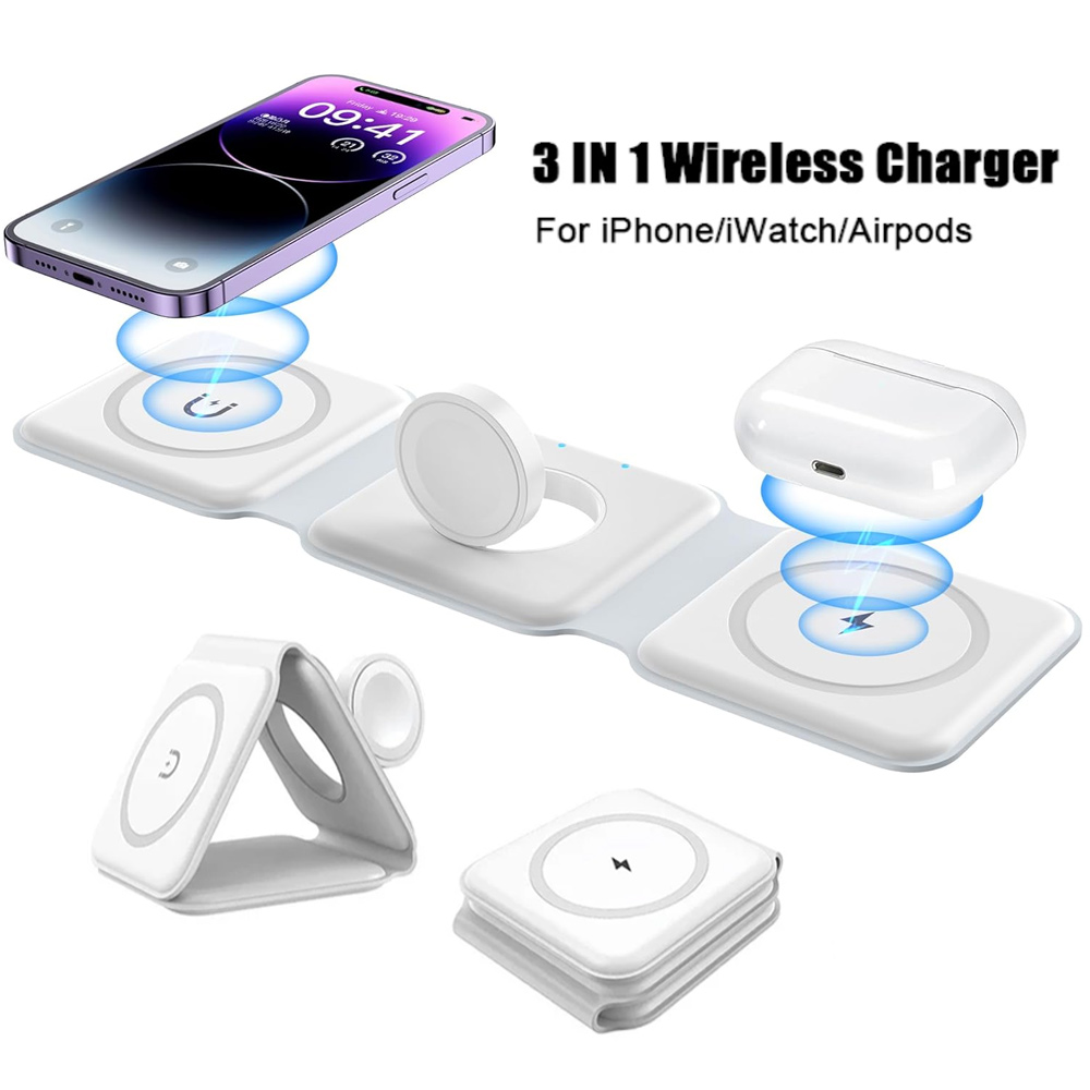 Stasiun Pengisian Daya Nirkabe - Wireless Charger 3 In 1 ulasan dan harga